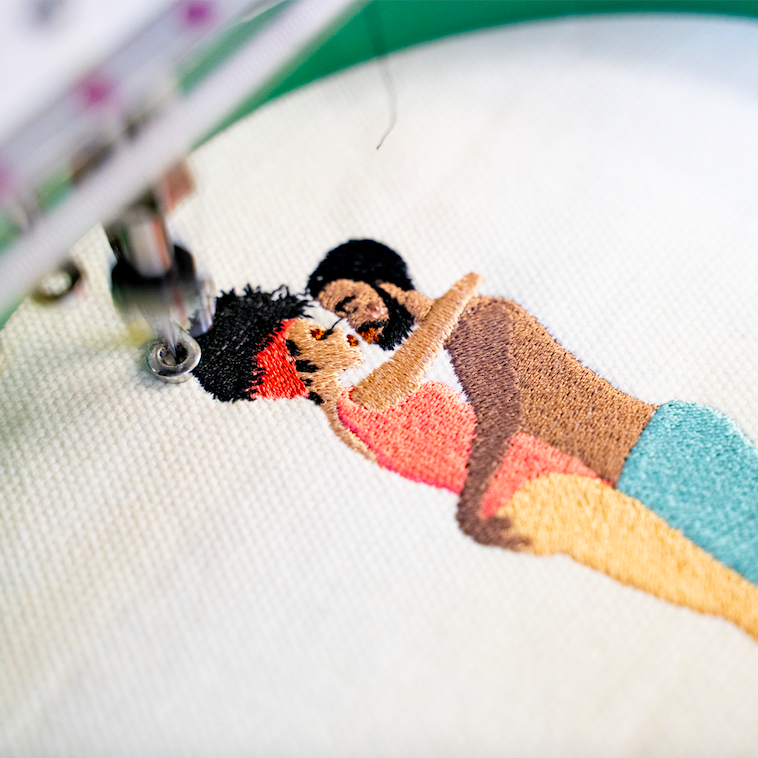 Embroidery wall wart | Beach Love | Stitch Amsterdam