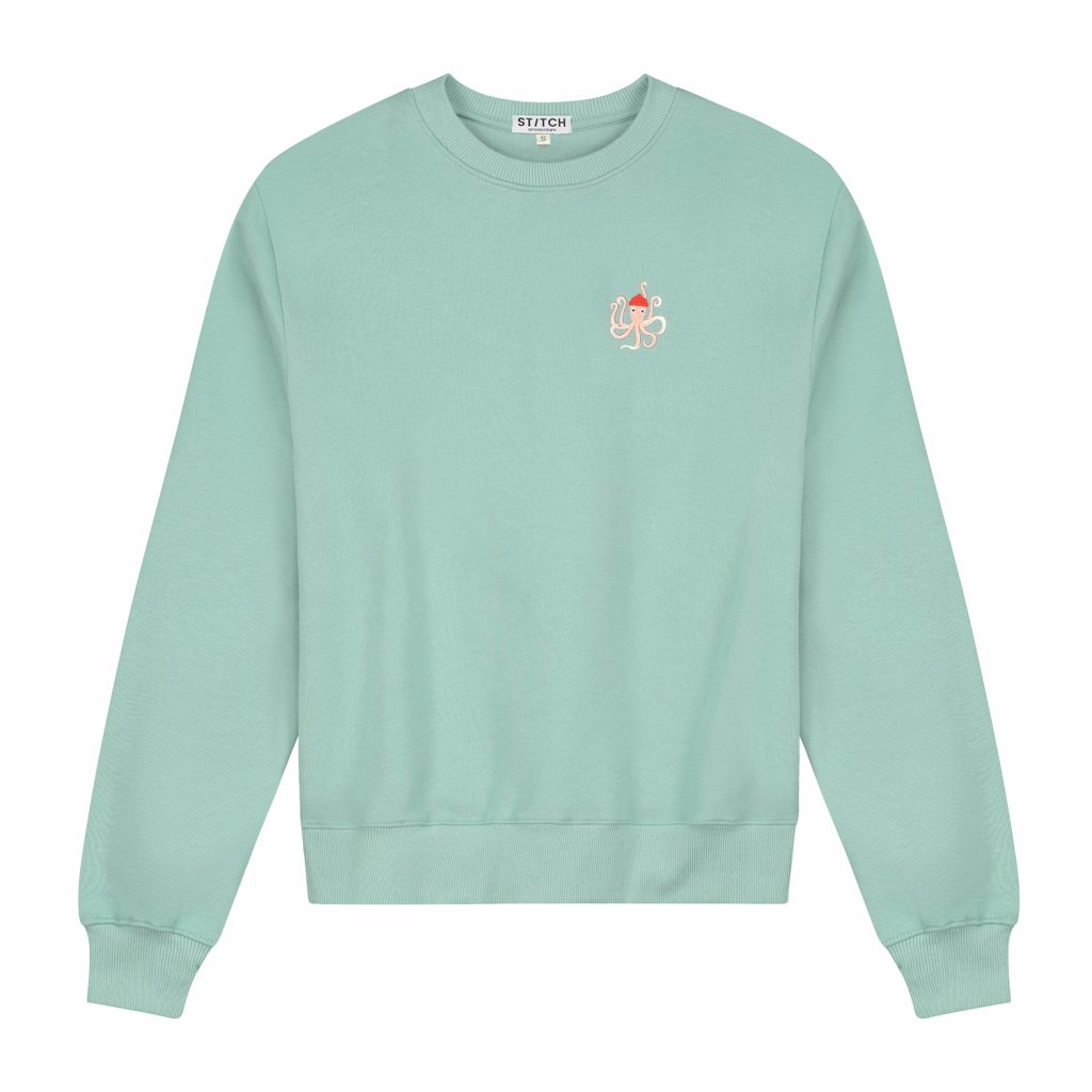 Organic Sweatshirt | Octopus embroidery | Stitch Amsterdam